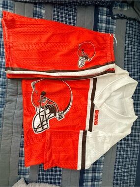 Men's Athletic Orange and White Game-Day Shorts